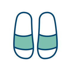 flip flop icon vector design template in white background