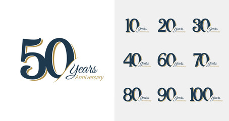 Premium anniversary logo collections. Birthday number for celebration moment with elegant style