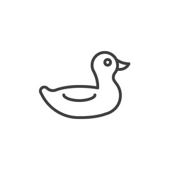 Rubber duck line icon