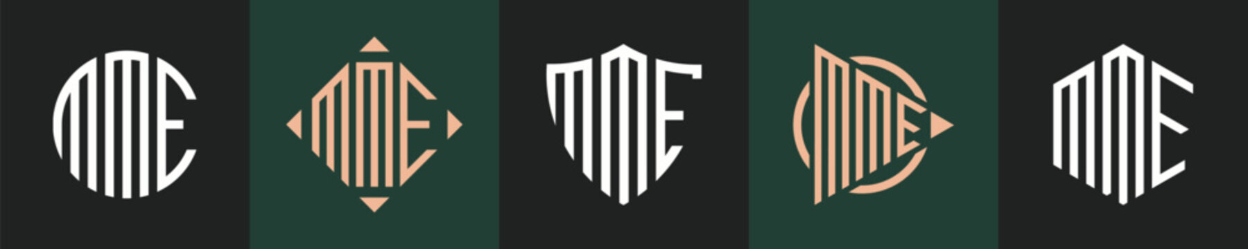 Creative simple Initial Monogram MME Logo Designs.