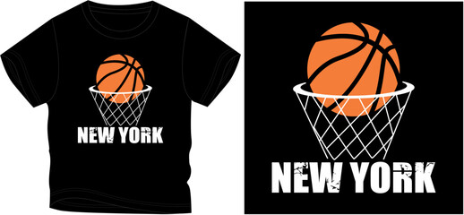  new york ball
t shirt graphic design vector illustration 
