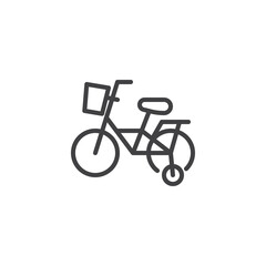 Kids bicycle line icon