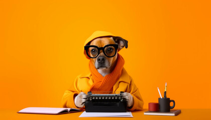 writer dog. ai generative