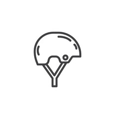 Bicycle helmet line icon