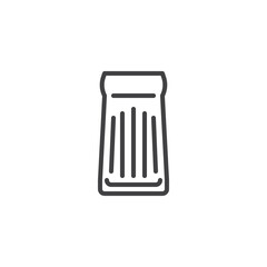 Inflatable mattress line icon