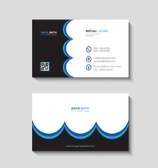 Black business card template