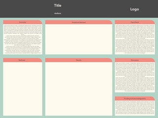 Generic research poster template vector graphic