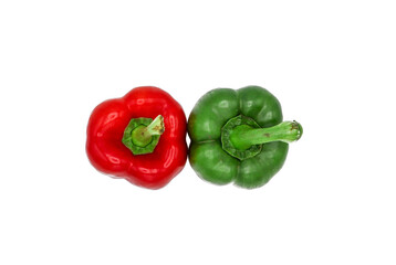 Sweet peppers isolated on transparent background