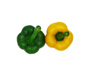Sweet peppers isolated on transparent background