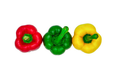 Sweet peppers isolated on transparent background