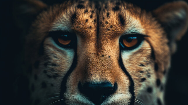 Close-up photo of a cheetah. Generative AI