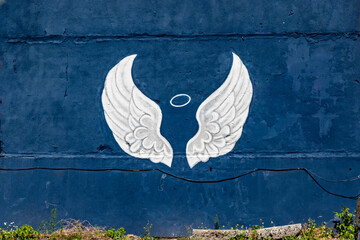 angel wings on the wall