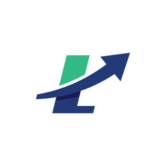 Growth Investment Logo Letter L