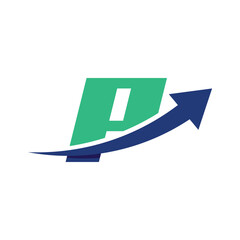 Growth Investment Logo Letter P