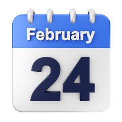 3d calendar february