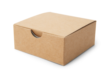 White carton gift box with cover, isolated