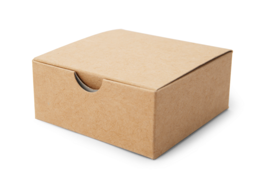 White carton gift box with cover, isolated