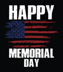 Fototapeta premium Happy Memorial Day T-Shirt Design.