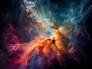 Fototapeta premium Nebula Vibrance: Outer Space Background