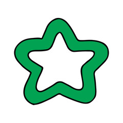 Colorful hand painted various shapes, curls, forms, brush strokes and doodle objects. Abstract modern minimalist trendy vector illustration.