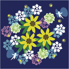 小さな花と小さな妖精