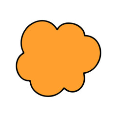 Colorful hand painted various shapes, curls, forms, brush strokes and doodle objects. Abstract modern minimalist trendy vector illustration.