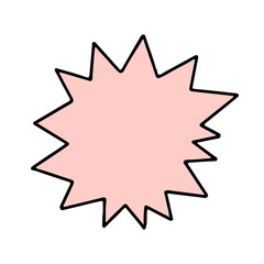 Colorful hand painted various shapes, curls, forms, brush strokes and doodle objects. Abstract modern minimalist trendy vector illustration.