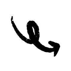 Grunge arrow vector. Grunge arrow brush. Grunge arrow paint.
