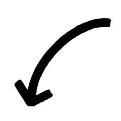 Grunge arrow vector. Grunge arrow brush. Grunge arrow paint.