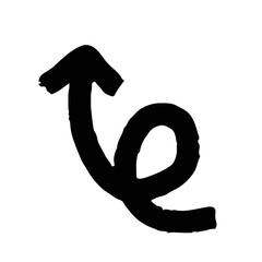 Grunge arrow vector. Grunge arrow brush. Grunge arrow paint.