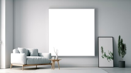 Stylish Interior Design Background. Modern Living Room. Generative AI.