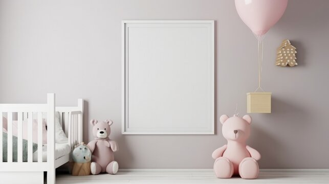 Contemporary Interior Design Background. Modern Poster Mockup. Generative AI.