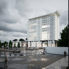 3d Render residence Modern Design