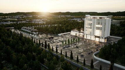 3d Render residence Modern Design