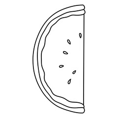 Sliced Watermelon, summer element on beach, Summer illustration