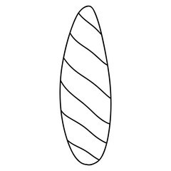 cute surfboard, summer element on beach, Summer illustration