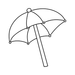 umbrella beach, summer element on beach, Summer illustration