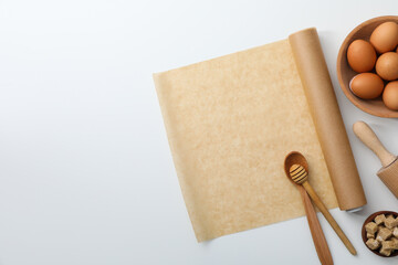 Concept of accessories for cooking and baking - baking paper