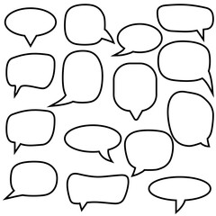 Message vector icon set. speech bubble illustration sign collection. chat symbol or logo.