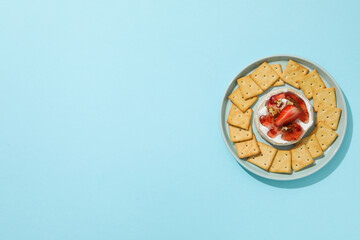 Concept of delicious French food - Camembert cheese