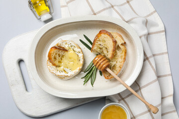 Concept of delicious French food - Camembert cheese