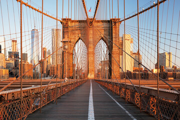 Naklejka na ściany i meble New York, Brooklyn bridge, United Statef of America