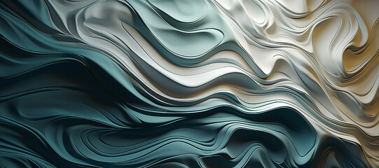 Obraz premium Natural mativ, abstract volumetric gold, white blue background. Texture on the theme of naturalness, generative AI tools 