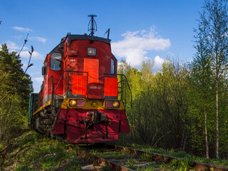 Fototapeta na wymiar train, railway, locomotive