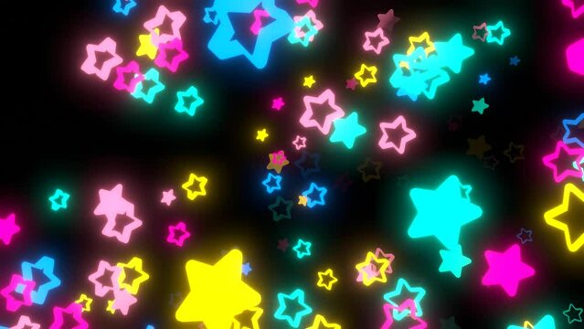 星 VJ ポップ パステルカラー カラフル ネオン [ループ対応] [別Verあり]