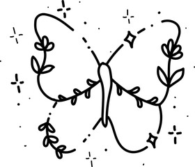 Butterfly Line Art
