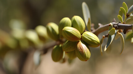 Fototapeta na wymiar Olives Tree Branch 