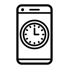 Obraz premium mobile clock icon