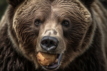 Fototapeta na wymiar brown bear close up portrait