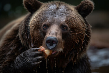 brown bear close up portrait